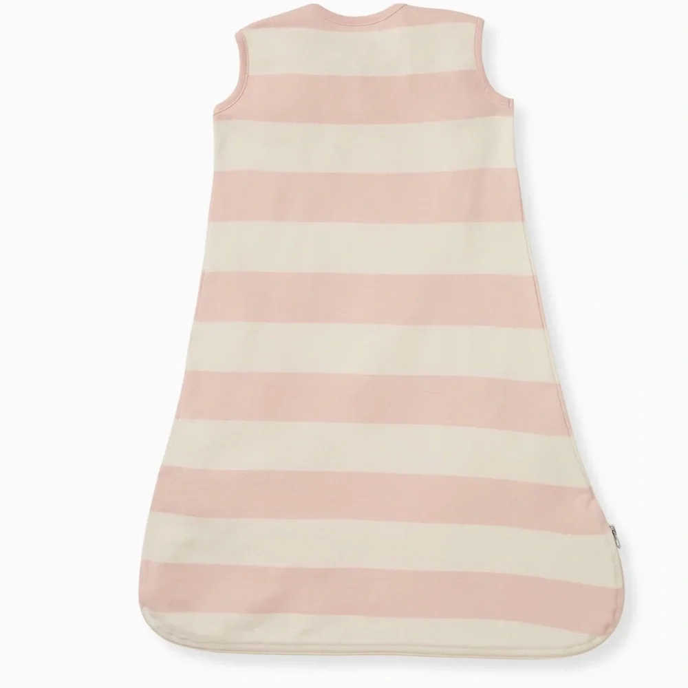 BURT’S BEES BABY Pink and White Striped Sleep Sack NWT SZ MEDIUM #408